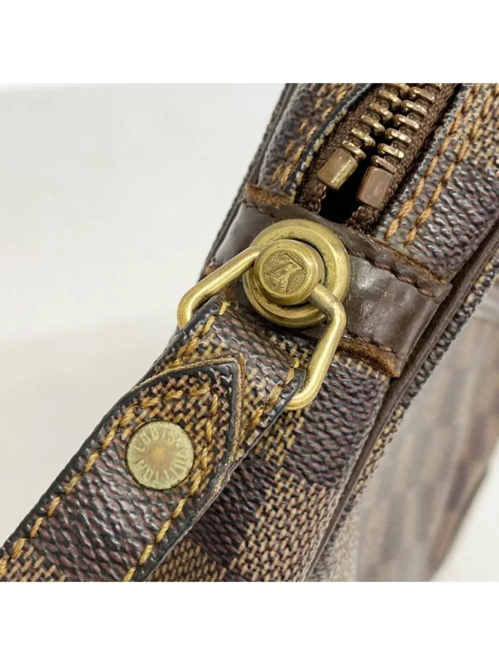 Louis Vuitton Clutch Damier Marly Dragonne GM Ebene